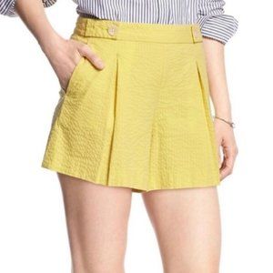 Seersucker Yellow Shorts